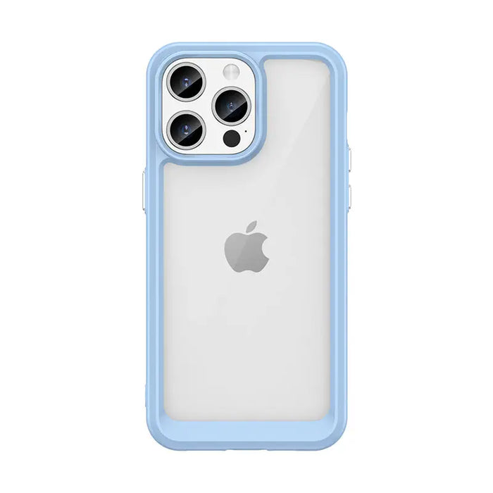 iPhone 15 Pro Max Outer Space Reinforced Case with Flexible Frame - Blue - Cell phone cases and covers<<<HurtelXML