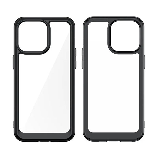 iPhone 15 Pro Outer Space reinforced case with a flexible frame - black - Cell phone cases and covers<<<HurtelXML