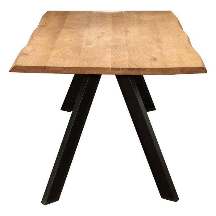 DINING TABLE WITH SOLID OAK TOP IPM BASIC 160X95 CM NATURAL