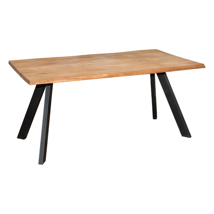 DINING TABLE WITH SOLID OAK TOP IPM BASIC 160X95 CM NATURAL