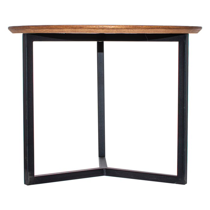 COFFEE TABLE WITH SOLID OAK TOP IPM BASIC D70X42 CM WALNUT