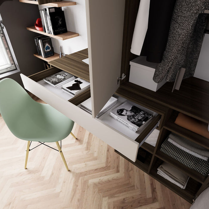 WARDROBE+DESK IRIM POSITANO OAK DYLAN/CASHMERE
