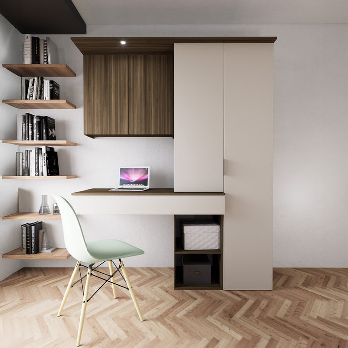 WARDROBE+DESK IRIM POSITANO OAK DYLAN/CASHMERE