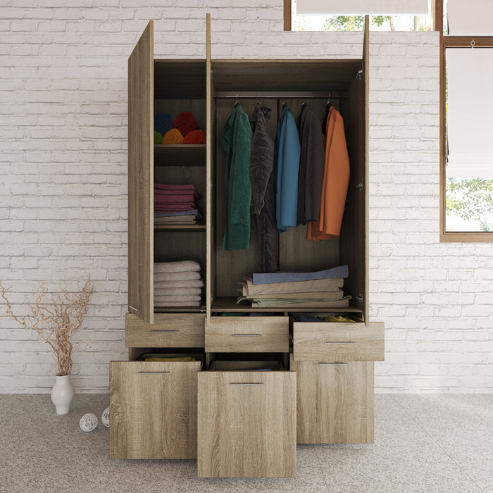 TRICRYL WARDROBE IRIM TRANS 120X190X52 CM.
