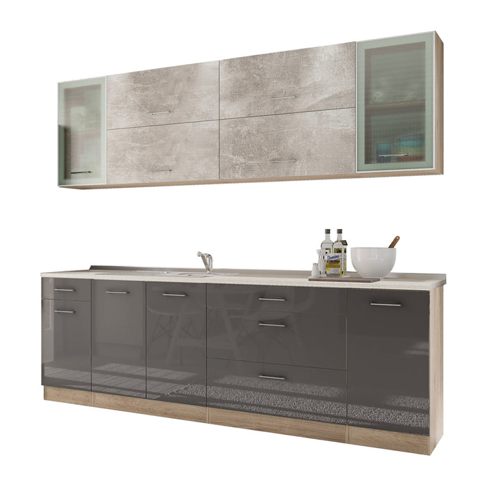 KITCHEN UNIT IRIM ALMOND 240 CM.