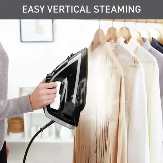 Iron TEFAL Puregliss Shady & Black FV8062E0 - Ютии<<<Уреди за гладене<<<Малки електроуреди<<<TechnoMix&&&Сушилни ютии и