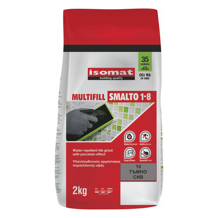 JOINT MIXTURE FOR INTERIOR AND EXTERIOR USE ISOMAT MULTIFILL DARK GRAY, 10
