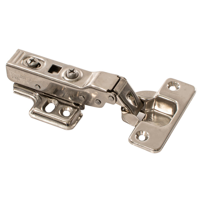 STAINLESS STEEL HINGE WITH MEDIUM SHOULDER SHOCK ABSORBER AND IVENTO CLIP