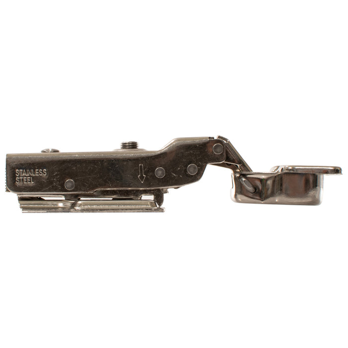 STAINLESS STEEL HINGE WITH MEDIUM SHOULDER SHOCK ABSORBER AND IVENTO CLIP