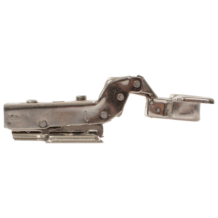 STAINLESS STEEL HINGE WITH HIGH SHOULDER SHOCK ABSORBER AND IVENTO CLIP