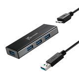 Hub 4-port J5 Create JUH340, USB 3.0, 1:4, Black