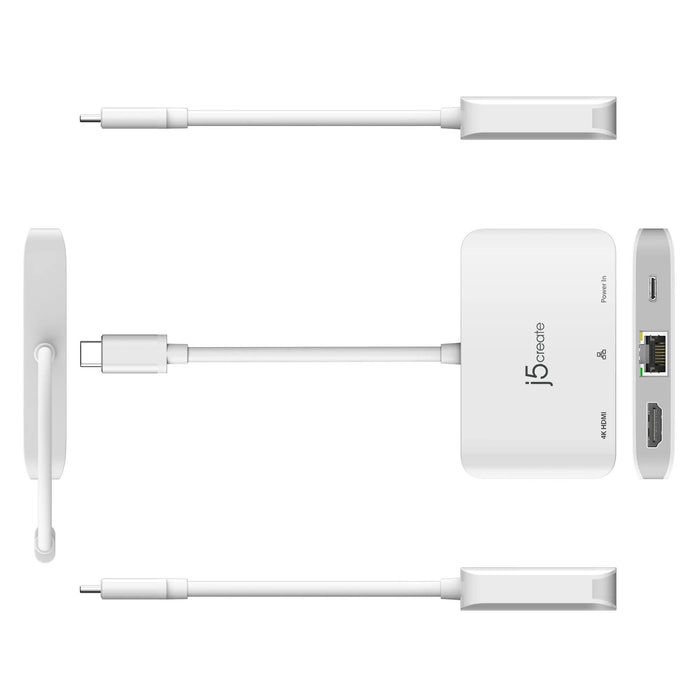 Network Adapter/Hub/ j5create JCA351, Gigabit, 4K HDMI