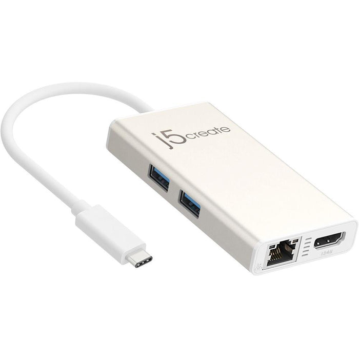 Multiport USB-C adapter j5Create JCA374, HDMI, Ethernet, USB 3.0 hub, PD 2.0
