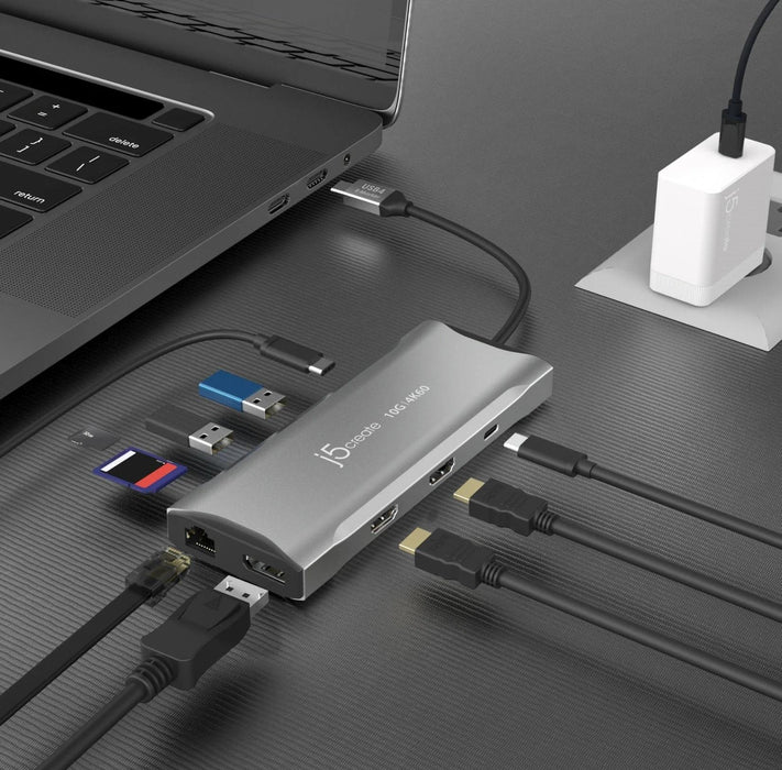 Docking station j5create JCD397 100W, 4K60 Elite USB-C, 10Gbps