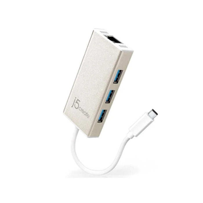 Hub 3-port J5create JCH471, USB-C 3.1, USB-A 3.0, Gigabit Ethernet