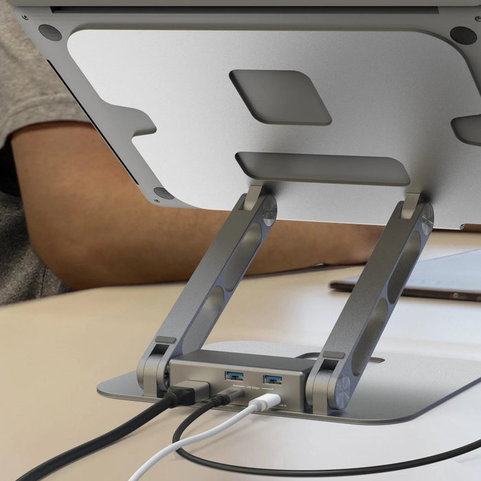 Laptop stand with docking station j5create JTS327, up to 16", USB-C, 4K