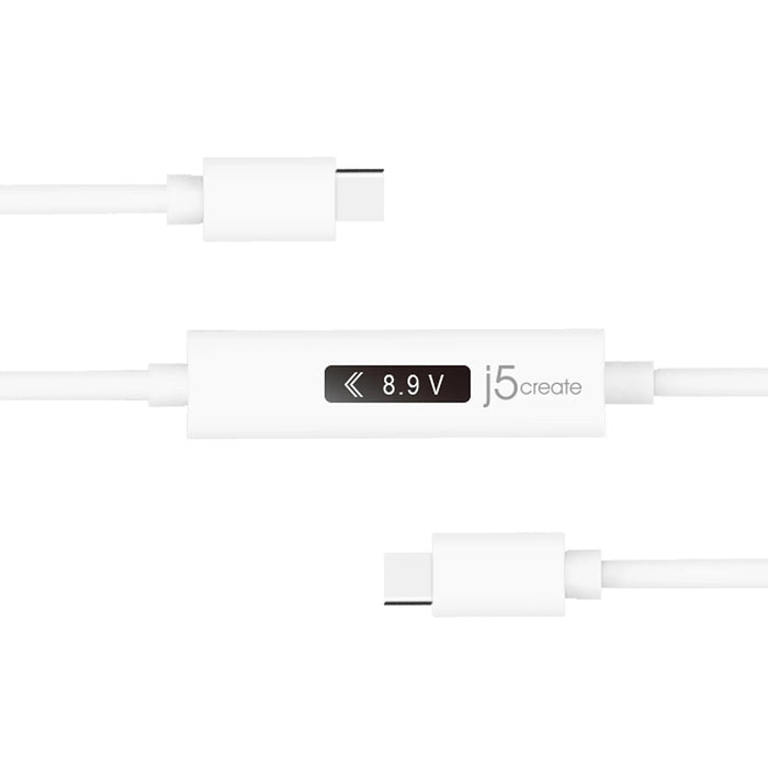j5create JUCP14 Charging Cable, Power Meter, USB-C