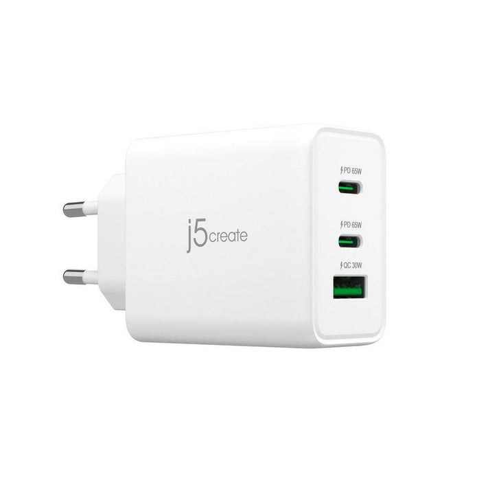 Network charger j5create JUP3365E 65W, 3 ports, USB-C, USB-A