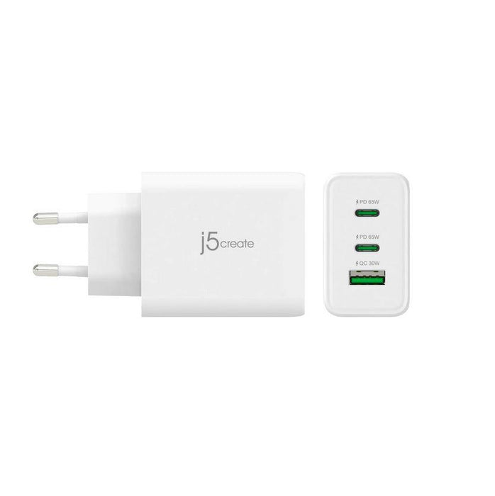Network charger j5create JUP3365E 65W, 3 ports, USB-C, USB-A