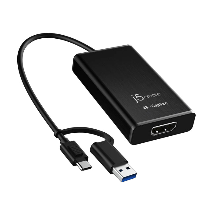 Capture adapter j5create JVA11, HDMI - USB-C, 4K, Black