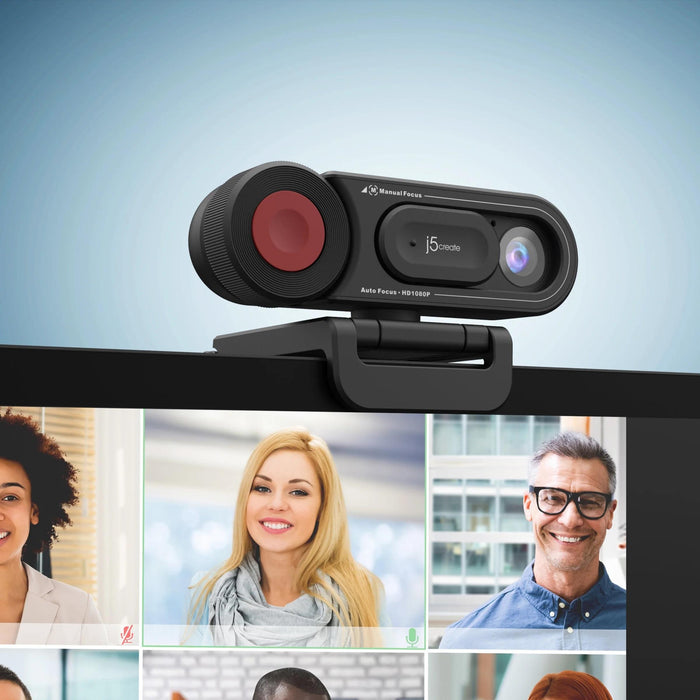 j5create JVU250 Webcam, 4K Ultra HD, Microphone, Auto and Manual Focus