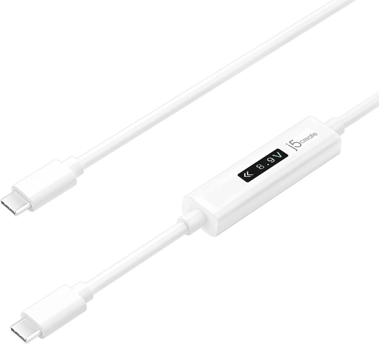 j5create JUCP14 Charging Cable, Power Meter, USB-C