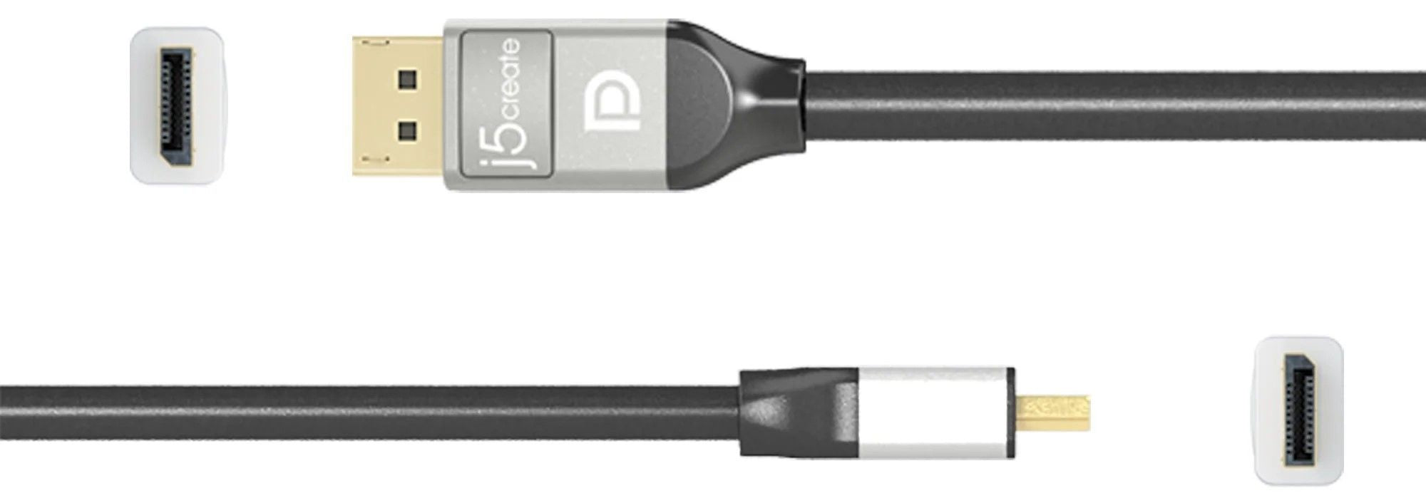 Cable j5create JCC153G, DP male - DP male, 4K, 1.8 m