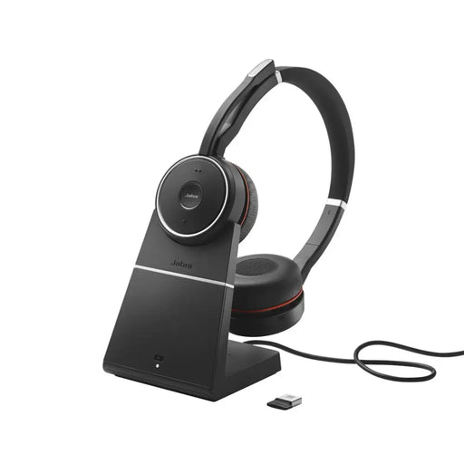 Jabra Evolve 75 SE - UC Stereo with Charging Stand - HeadphonesPER-SLU<<<Input / Output