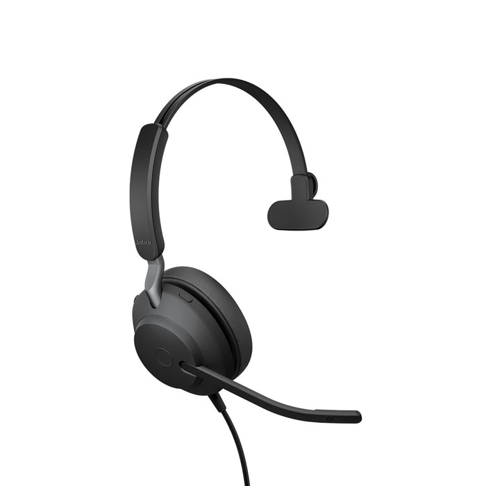 Jabra Evolve2 40 MS Mono USB-A - wired over-ear headphones, black