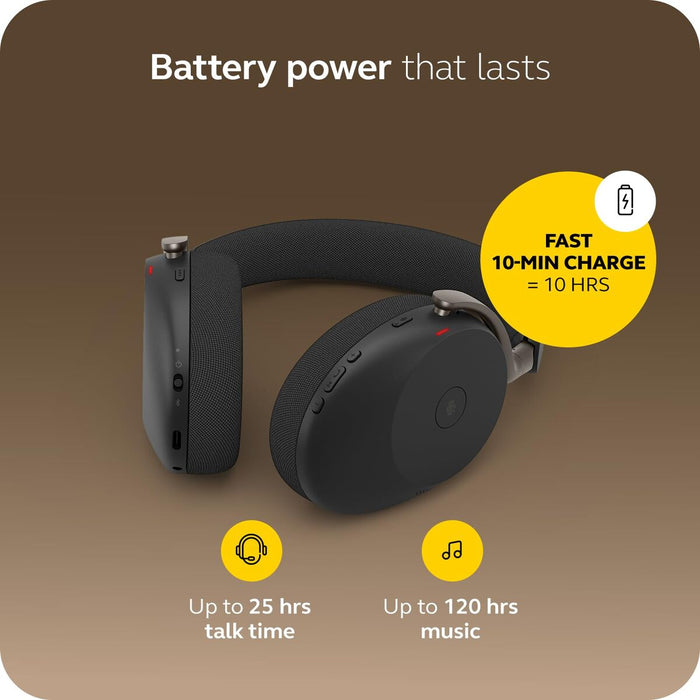 Bluetooth Headband Headphones Jabra EVOLVE3 85 LINK390C Black