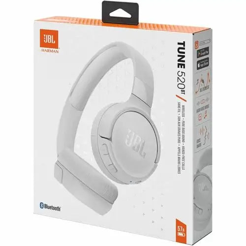 JBL Tune 520BT Bluetooth Wireless On-Ear Headphones White EU - Audio<<<Основна<<<DunaXML&&&Електроника Периферни и