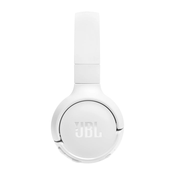 JBL Tune 520BT wireless on-ear Bluetooth 5.3 headphones - white