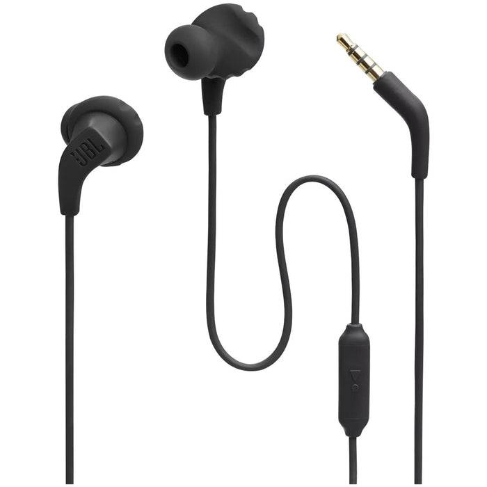 JBL Endurance Run 2 Waterproof Wired Headphones - Black