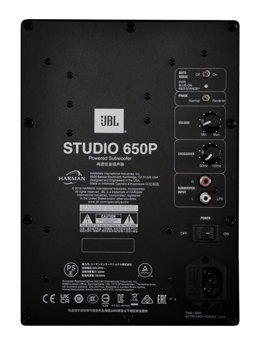 High performance subwoofer - JBL Studio 650P Home Audio Loudspeaker System