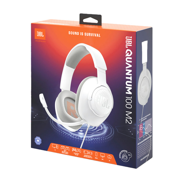 Gaming headphones JBL Quantum 100M2 White