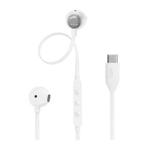 JBL Tune 305C In-Ear Wired Headphones, (Type- C) White EU
