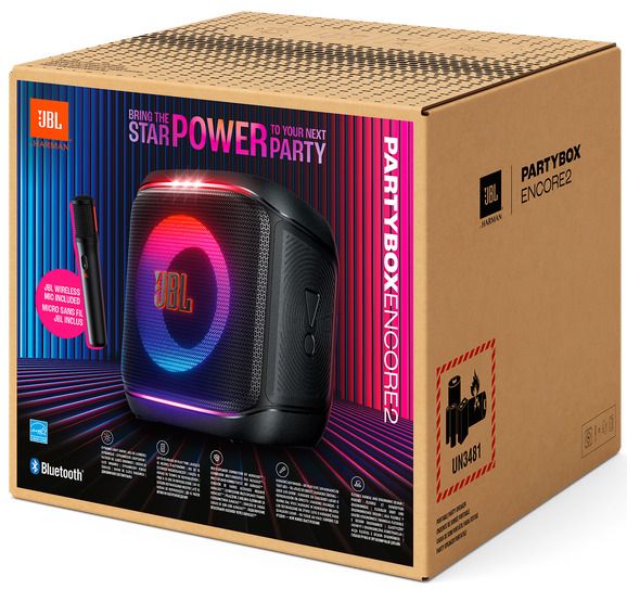 Bluetooth speaker JBL PartyBox Encore 2, Wireless microphone - Black