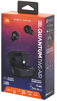 JBL Quantum Air TWS Bluetooth Wireless In-Ear Gaming Earbuds Black EU