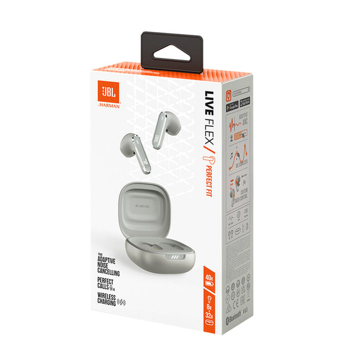JBL Live Flex TWS Bluetooth Wireless In-Ear Earbuds Silver EU