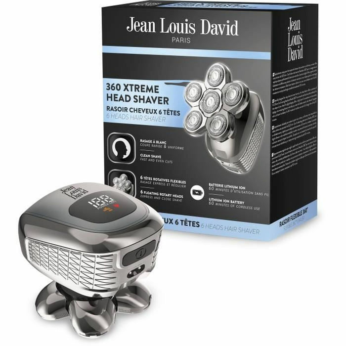 Hair Clippers Jean Louis David JLD 360 XTREME HEAD SHAVER 6 Pieces