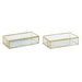 Jewelry box DKD Home Decor Golden Metal Crystal 20 x 11 x 5 cm 22 x 12 x 7 cm (2 Units) - Декорация и Осветление<<<Дом