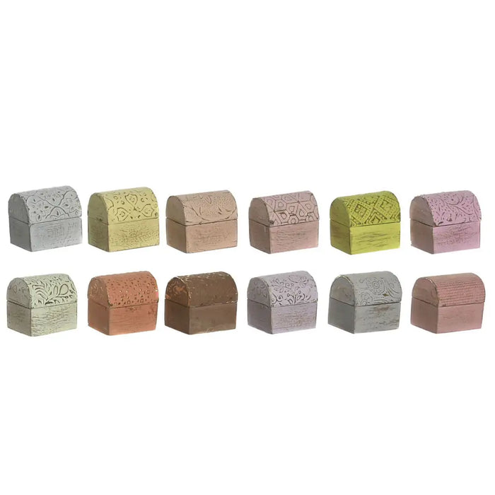Jewelry box DKD Home Decor Multicolour Metal Mango wood 4 x 5 x 5 cm (12 Units) - Декорация и Осветление<<<Дом