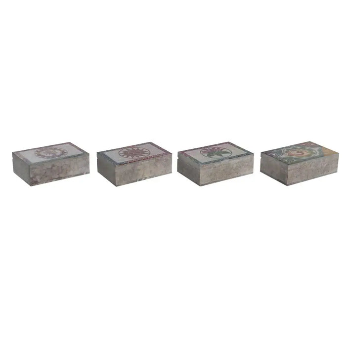 Jewelry box DKD Home Decor Multicolour Stone 15 x 10 x 5 cm (4 Units) - Декорация и Осветление<<<Дом