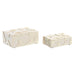 Jewelry box Home ESPRIT White Resin Bone 18 x 13 x 7,5 cm (2 Pieces) - Декорация и Осветление<<<Дом