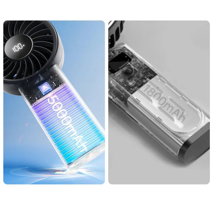 Jisulife Handheld Fan Life4 3600mAh Portable USB Fan - Black - Household accessories<<<HurtelXML