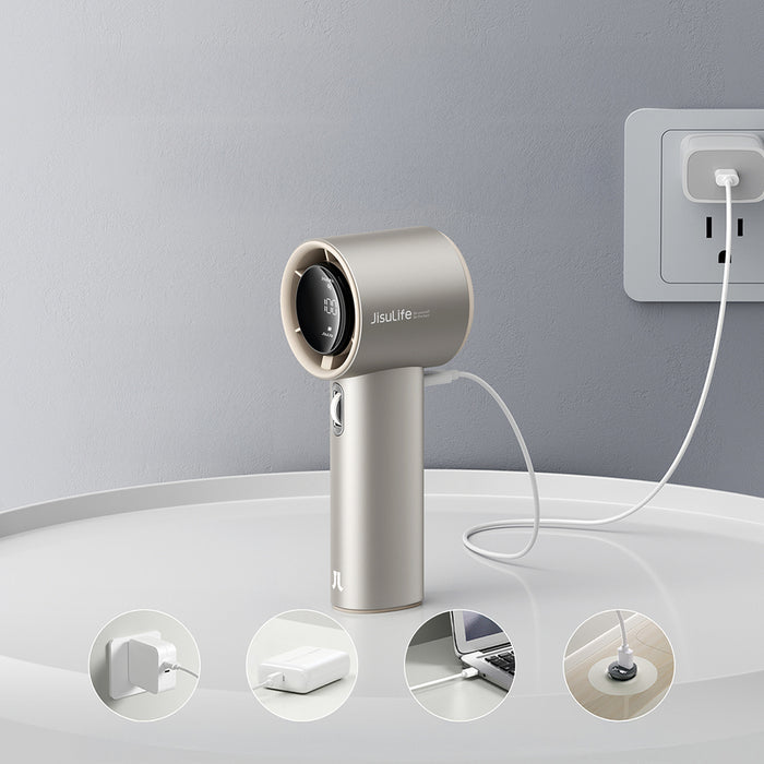 Jisulife Handheld Fan Pro1 S 5000mAh FA53PRO Mini Blower Portable USB Metal Fan - Light Brown