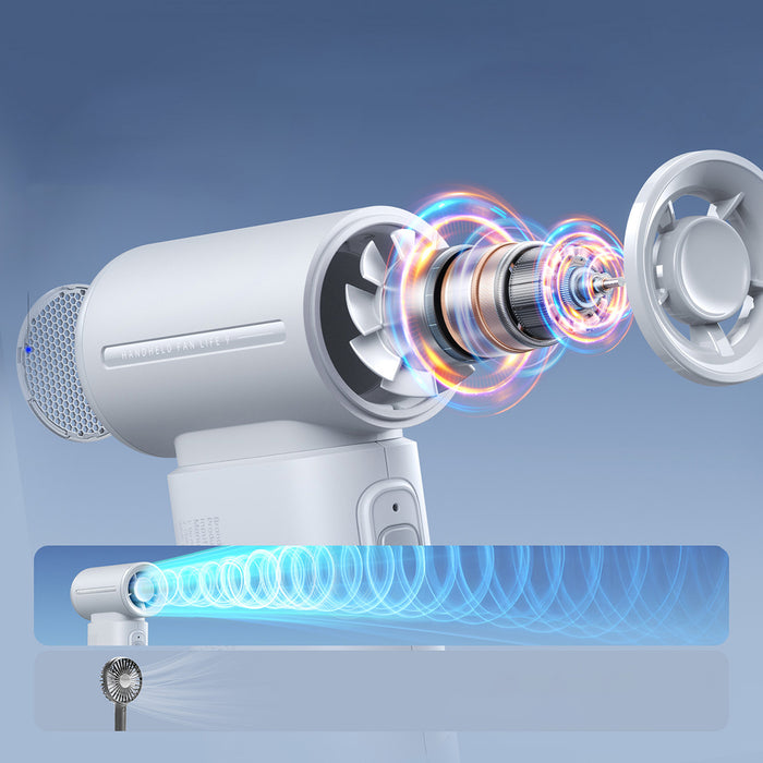 Jisulife Handheld Fan Life9 5000mAh Portable Mini Blower USB Fan - Gray