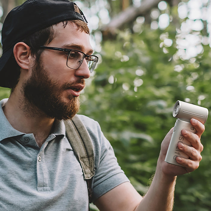 Jisulife Handheld Fan Life9 5000mAh Portable Mini Blower USB Fan - Gray