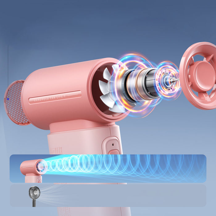 Jisulife Handheld Fan Life9 5000mAh Portable Mini Blower USB Fan - Pink