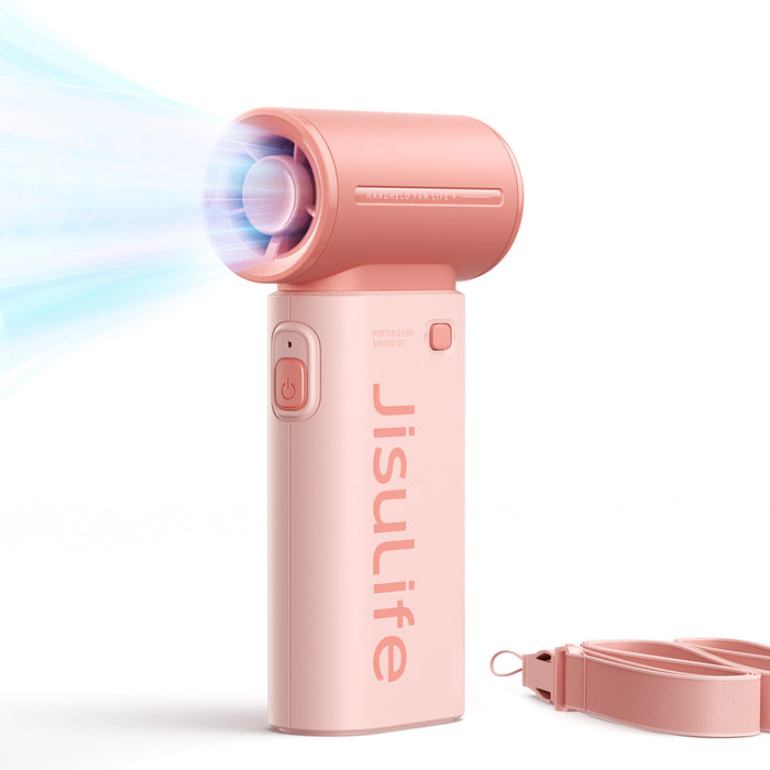 Jisulife Handheld Fan Life9 5000mAh Portable Mini Blower USB Fan - Pink